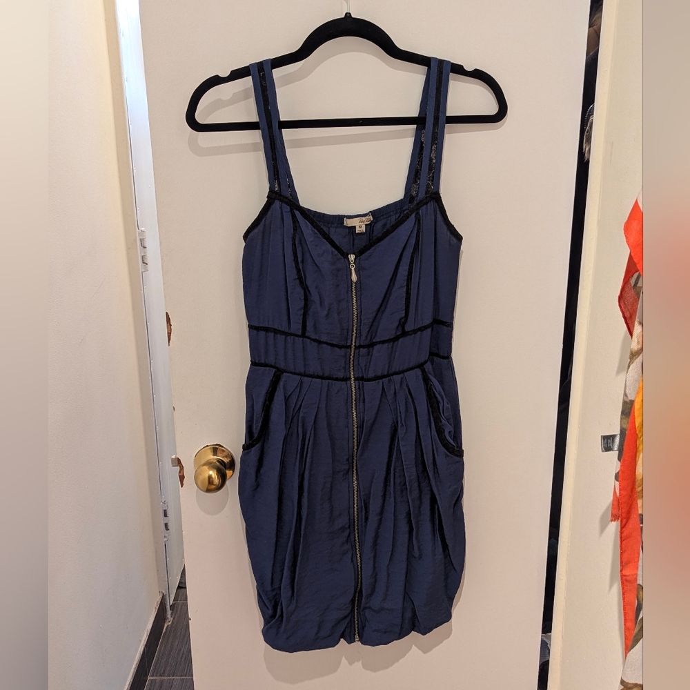 BeBop Navy Mini Dress with Black Trim